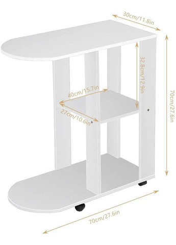 Приставной столик из дерева Сарикей зефир (ДНС-004420) No Brand (328081977)