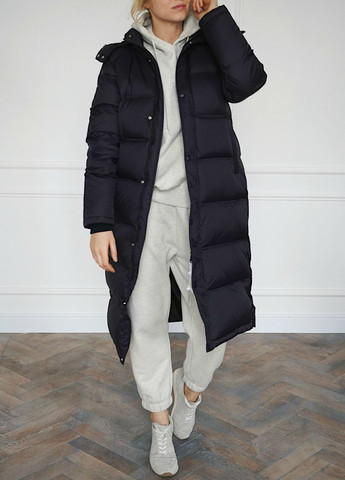 Черный зимний Пуховик One More