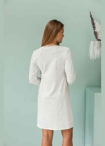 Ночная рубашка для беременных и кормящих трикотажная молочного цвета Юла мама (305327698)