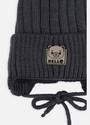 Комплект шапка + шарф для мальчика цвет темно-серый ЦБ-00262996 Yuki (308211371)