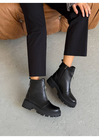 ботинки nikart | натуральная кожа, черные No Brand