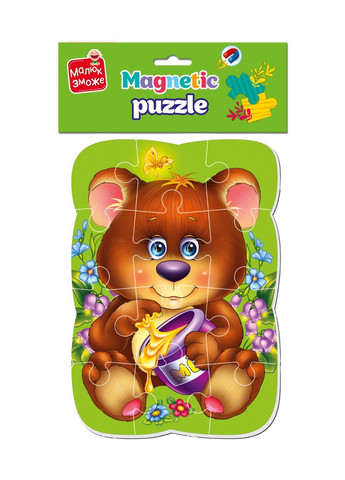 Пазлы магнитные А5 Малыш сможет "Медвежонок" VT3301-04 (укр) Vladi toys (293154115)
