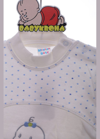 Блакитна піжама з довгим рукавом для хлопчика трикотажна 62 см (37258) BABYKROHA