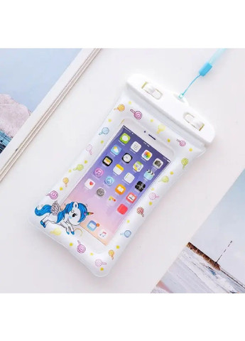 Водонепроникний захисний чохол для телефону з повітряною подушкою шнурком для шиї (479105-Prob) Білий з поні Unbranded (315773461)