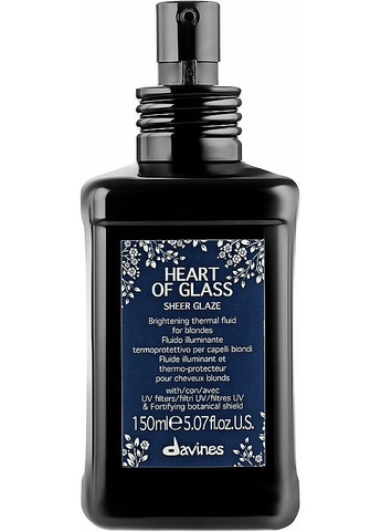 Термозащитный флюид для придания блеску волосам оттенка блонд Heart Of Glass Sheer Glaze 150ml (2-948721) Davines (371731758)