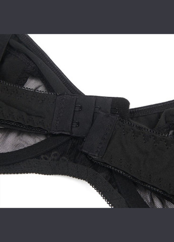 Комплект нижньої білизни із чорної сіточки з поясом для панчох та гартерами (без коробки) Star Night (361670625)