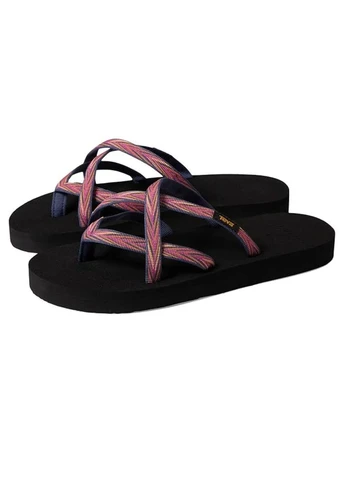 Черные женские вьетнамки olowahu women's flip-flops 26755 черные с розовыми тапками Teva