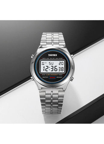 Годинники електронні водонепроникні чоловічі з будильником та хронографом сріблясті ProDobro (367264239)