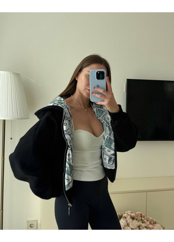 Жіноче зіп худі на флісі з принтом No Brand Б776-940 (367089132)