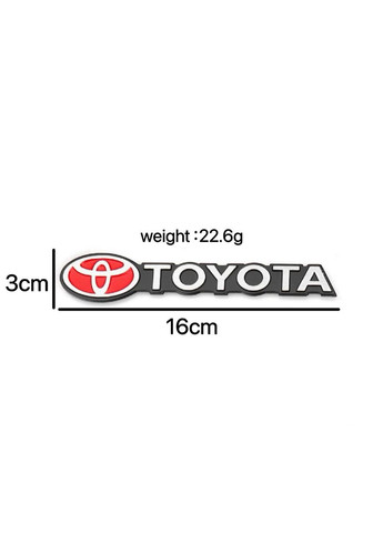 Емблема напис 160×30мм алюміній (на скотчі) Toyota (369610139)