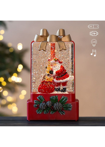 Новорічний ліхтар з підсвіткою та музикою, 18 см Home Decor (361020016)
