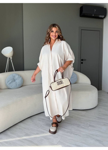 Білий сукня Garna однотонна