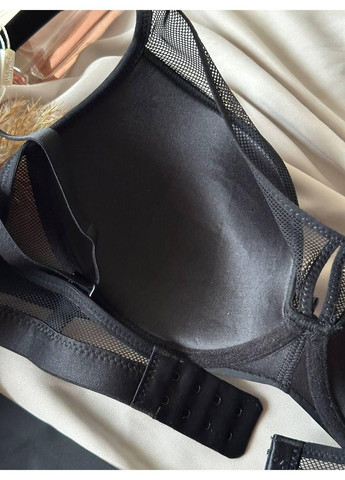 Чорний комплект бюстгальтер + трусики сліпи 1997d чорний Weiyesi