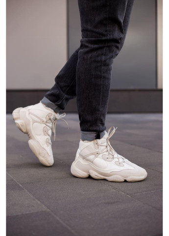 КРОССОВКИ ЖЕНСКИЕ ADIDAS YEEZY BOOST 500 MID BLUSH АДИДАС ИЗИ БУСТ No Brand бежевые зима (368867488)