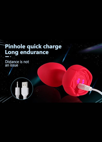 Багатофункціональна червона анальна пробка з пультом, 10 см No Brand (315725447)