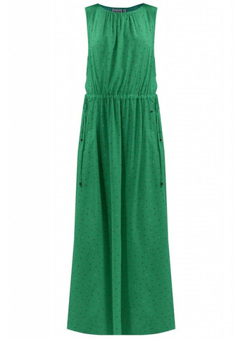 Зелена кежуал сукня s19-14079-500 а-силует Finn Flare з малюнком
