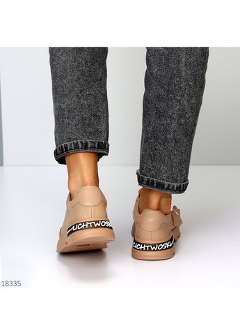 071 Кросівки Шкіряні Бежеві Hengji чорні демісезони (306557622)