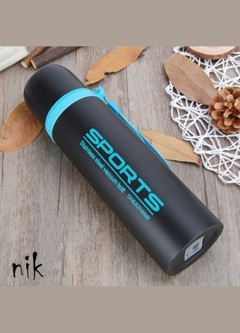 Стилиный термос Sports 500мл з кухлем 4 кольори Рожевий AD (333827528)