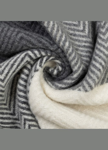 Плед Мериносовий Клітка біл-св.сер-тем.сер 140 x 200 см Love You (306459381)