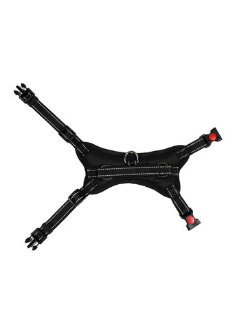 Шлейка для собак міцна світловідбивна чорна No Brand (299840200)