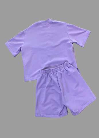 Лавандовый летний костюм для девочки футболка шорты лавандовый Baby Angel
