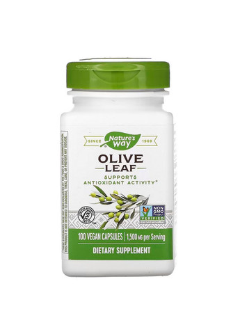 Натуральная добавка Olive Leaf, 100 вегакапсул Nature's Way (293420634)