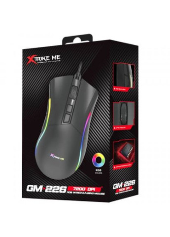 Мышка (GM-226) XTRIKE ME gm-226 usb rgb black (290704651)