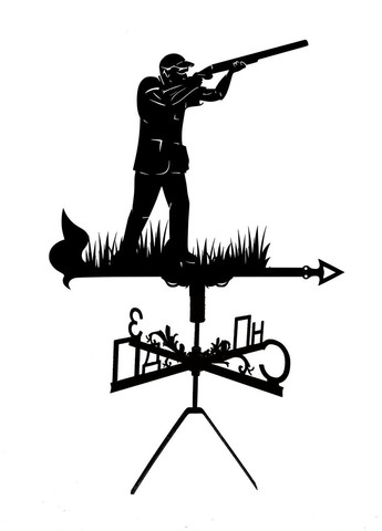 Флюгер на будинок Мисливець №3, флюгер на дах з металу 2 мм. No Brand (368896522)