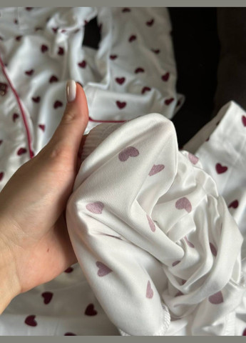 Белая всесезон пижама женская рубашка + брюки No Brand