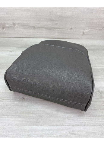 Жіночий модний рюкзак сірий молодіжний шкірозамінник для навчання та прогулянок з блискавкою 2 відділення ProDobro (367266048)