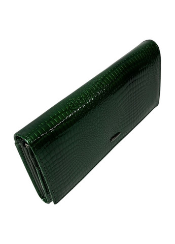 Жіночий гаманець з натуральної шкіри 105242 зелений 18,5 x 9 x 2,5 No Brand (371681910)