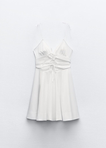 Білий повсякденний сукня Zara однотонна