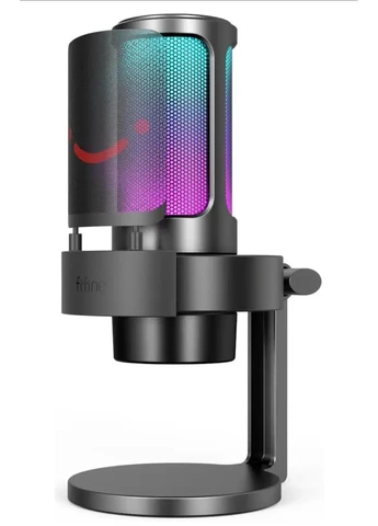 Микрофон AmpliGame A8 USB с RGB подсветкой, Черный Fifine (399261676)