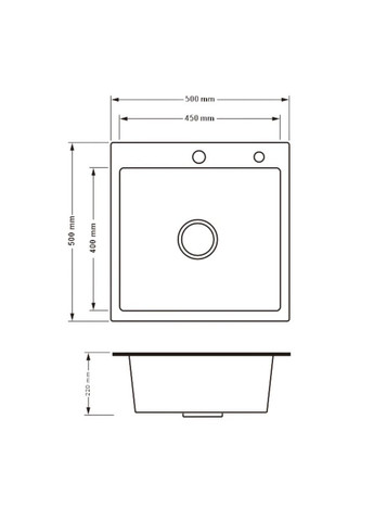 Мойка для кухни встроенная Handmade H5050H Decor Honeycomb 2,5/0,5 мм LIDZ (370289989)