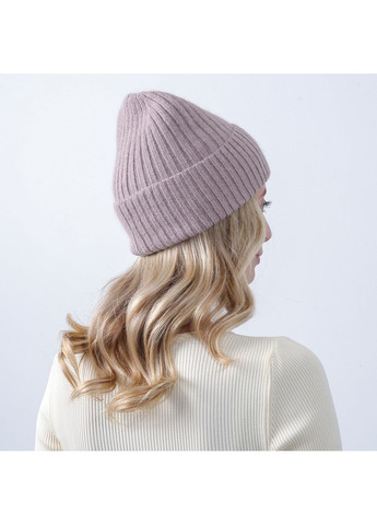 Шапка бини женская шерсть бежевая HARRIS LuckyLOOK 225-725 (362576586)