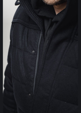 Чорна демісезонна куртка зимова - чоловіча куртка uq0286m Uniqlo