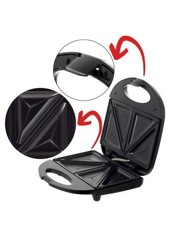 Электрическая сэндвичница размером 21.6*12.6 см, модель KM-6717 Kamille (371898511)