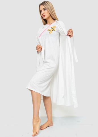 Комплект ночная рубашка + халат, цвет молочный, Ager (288751822)