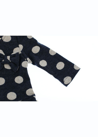 Синее платье с длинным рукавом флисовое в горошек синее 92 см (34707) BABYKROHA (323469935)