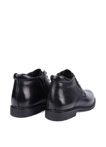 Черные осенние мужские ботинки 678dh-831-1r черная кожа Miguel Miratez