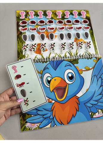 Розвиваюча гра на липучках “Нагодуй пташеня”.Формат А4 No Brand (370952785)