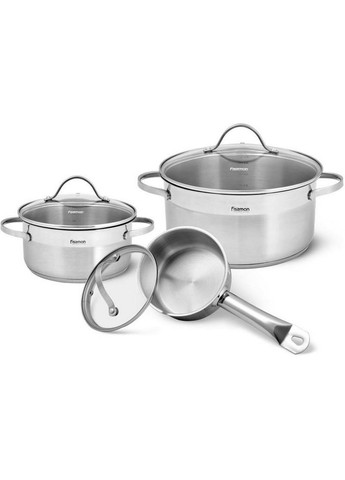 Набір кухонного посуду evita 6 предметів з нержавіючої сталі Fissman (282593740)