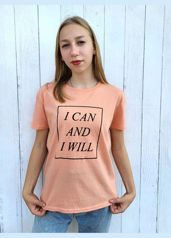 Помаранчева літня футболка жіноча класична з написом Pink Woman