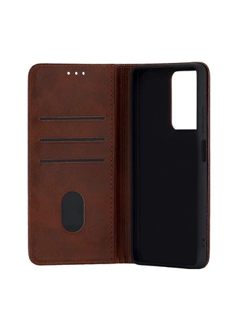 Чохол-книжка шкірозамінник для Redmi Note 12 Pro 5G/Poco X5 Pro 5G темно-коричневий Case (370167696)