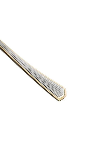 Набор столовых вилок 6 штук вилки кухонные из нержавеющей стали 20.5 см Серебро с золотой обводкой Yiwu (331784582)