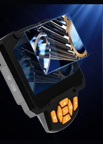 Эндоскоп автомобильный с монитором 4.3" ZCF К1 8 мм с жестким кабелем 1 м (R051157) IPS (349844817)