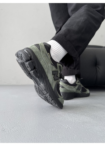 Зелені Осінні кросівки чоловічі new balance 2002r green black | нью беланс 2002r зелені чорні No Brand