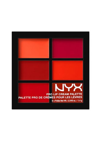 Палітра помад для губ PRO Lip Cream Palette (6 відтінків) The Reds (plcp03) NYX Professional Makeup (280266070)
