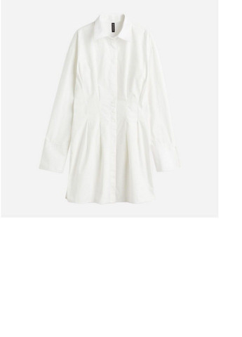 Молочное кэжуал платье H&M однотонное