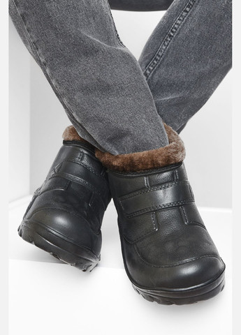 Калоші чоловічі на хутрі чорного кольору Let's Shop (307903673)